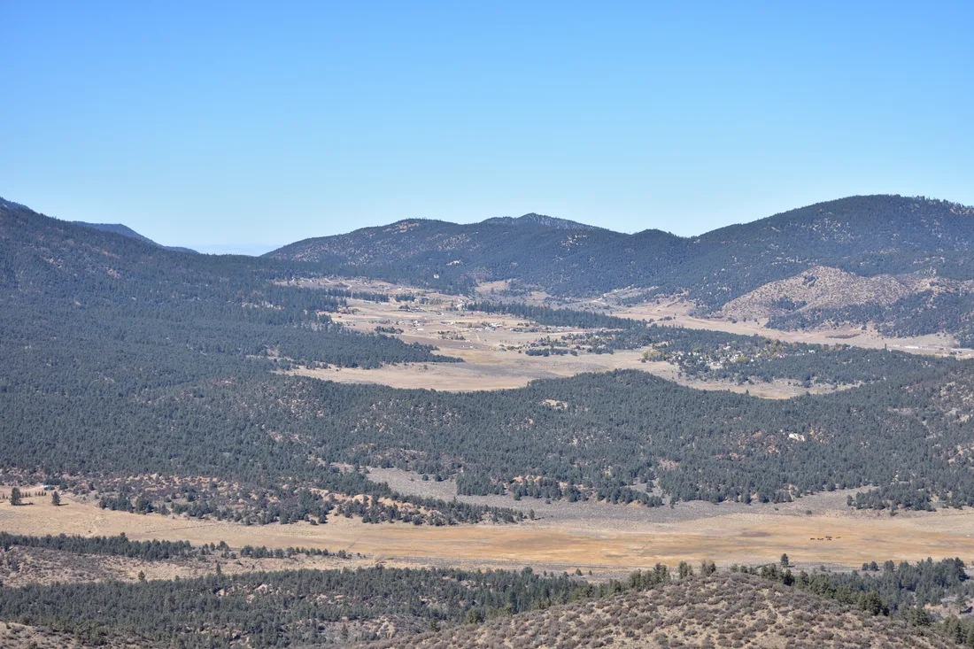 Ranches and meadows in the valley below Frazier Mountain